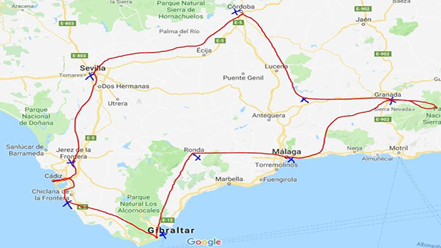 Andalusien rundt 2019